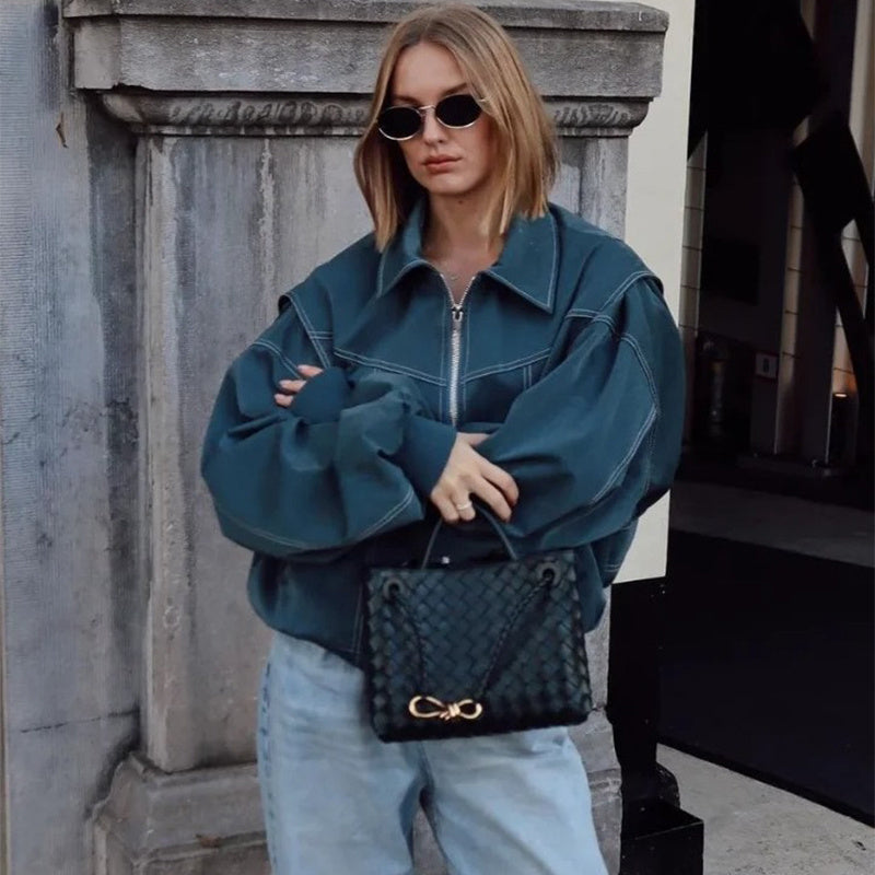 Retro Jacket Cool Stand Collar