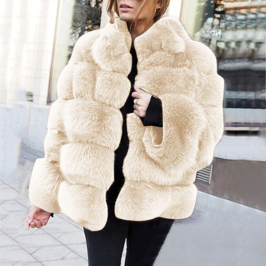 Faux Fur Stitching Jacket