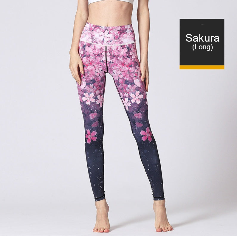 Sports Gym Printed Yoga Pants
