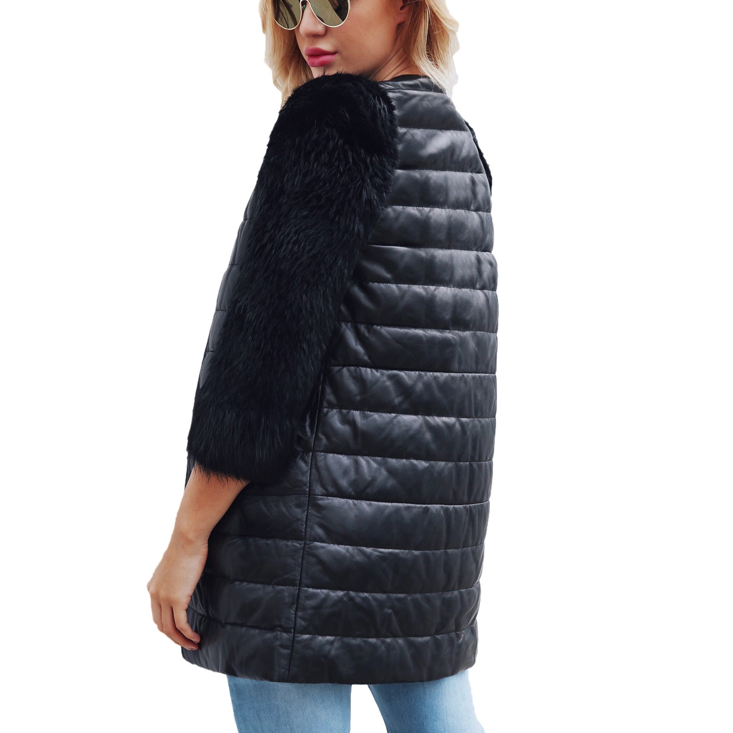 Winter PU Jacket Women