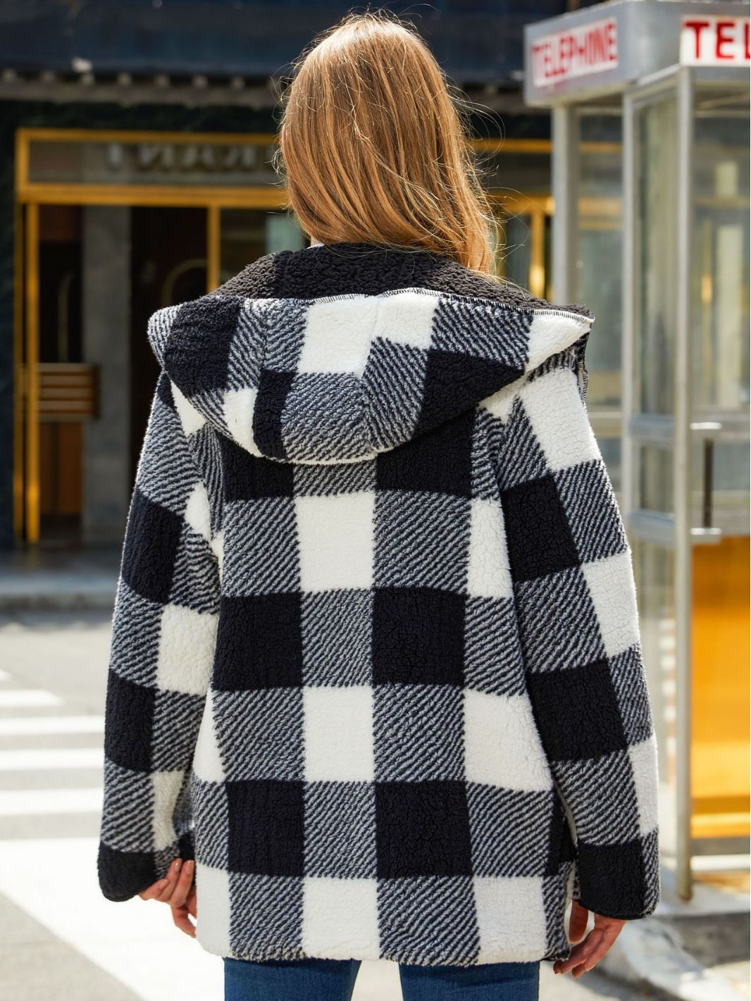 Warm And Loose Plaid Jacket