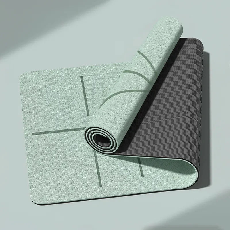 TPE Two-color Yoga Mat Thickened Non-slip