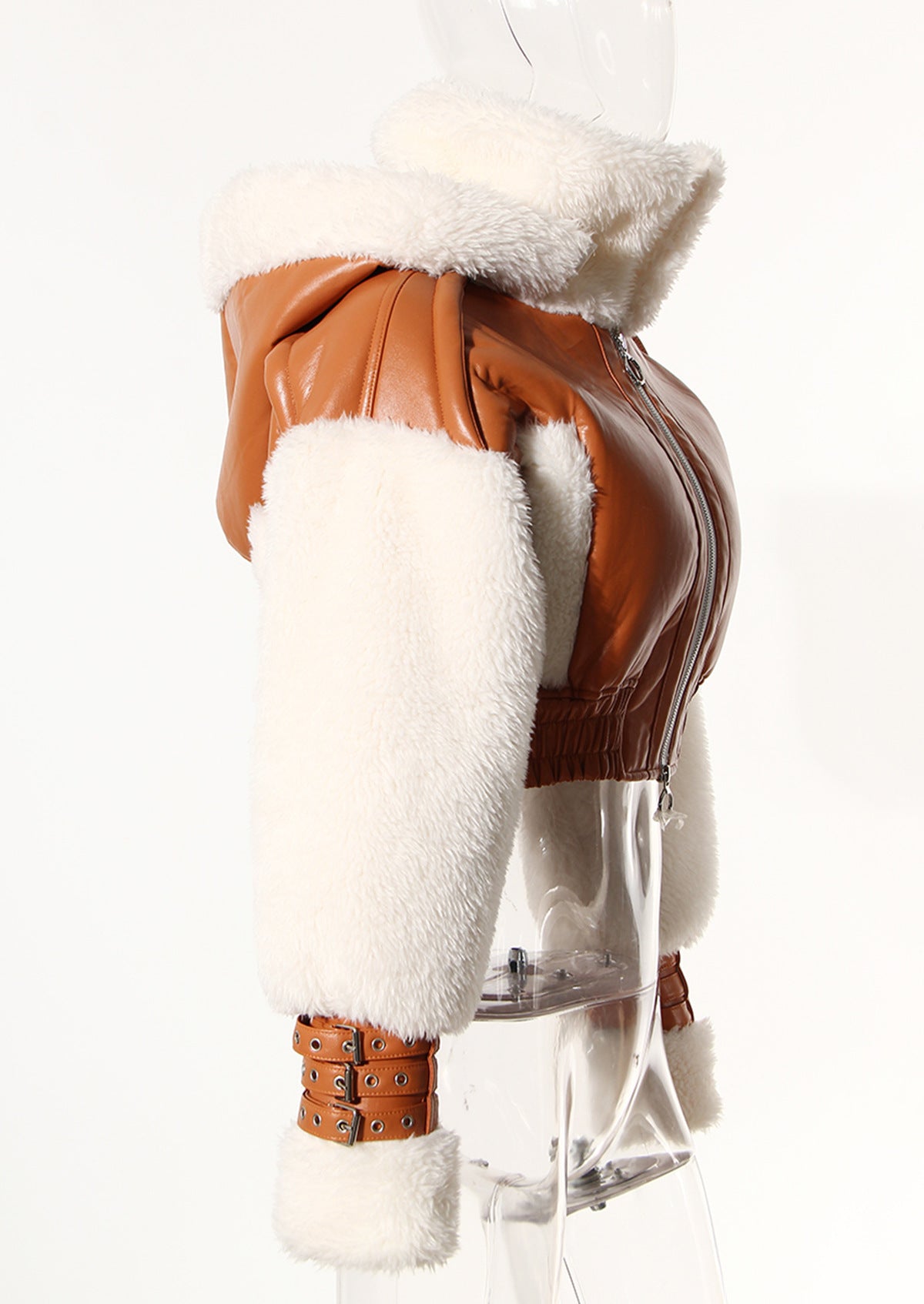 One-piece Lamb Fur Short Jacket