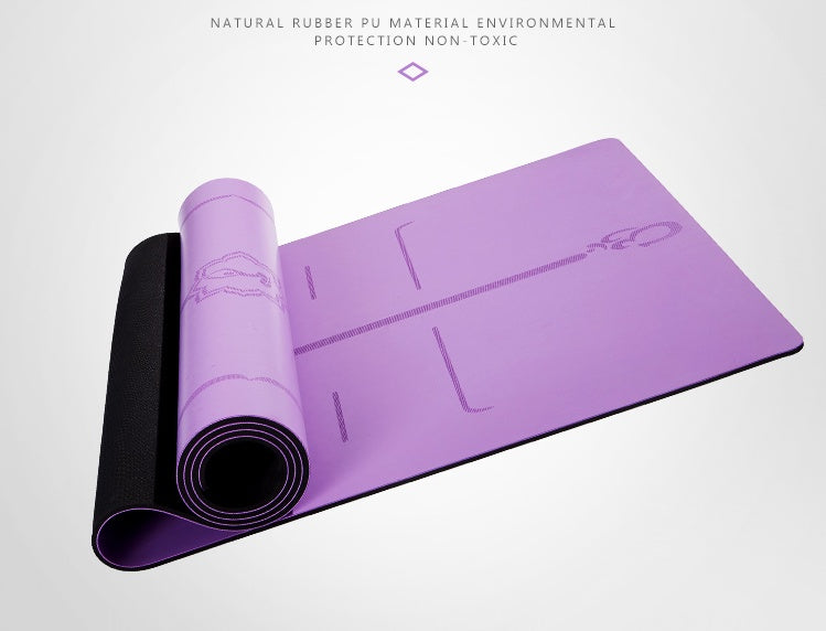 5mm Natural Rubber Suede High-end Non-slip Yoga Mat