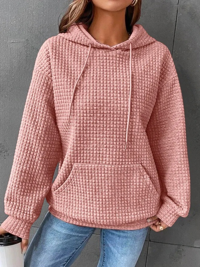 Waffle Sweatshirt Sports Long Sleeve