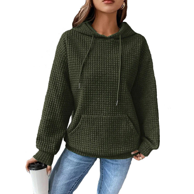 Waffle Sweatshirt Sports Long Sleeve