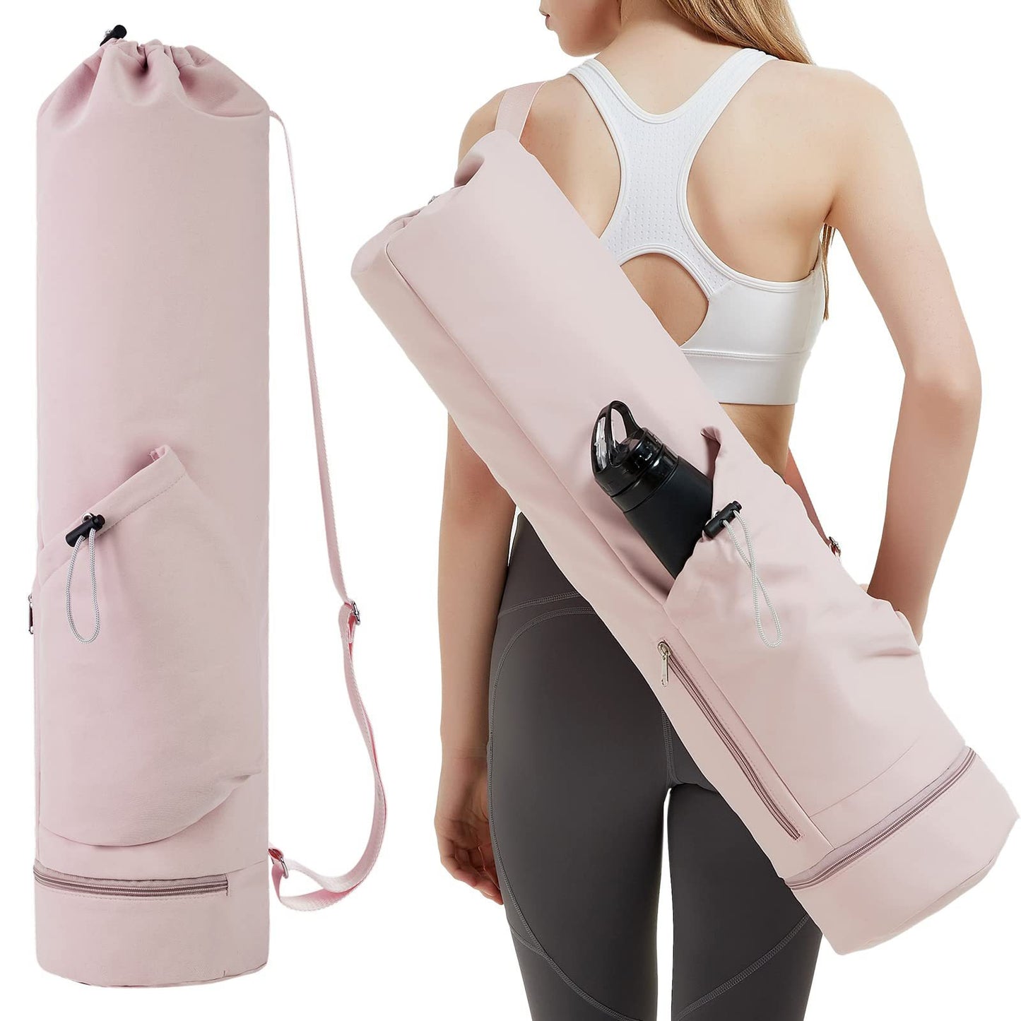 Yoga Mat Bag With Water Bottle Pocket
