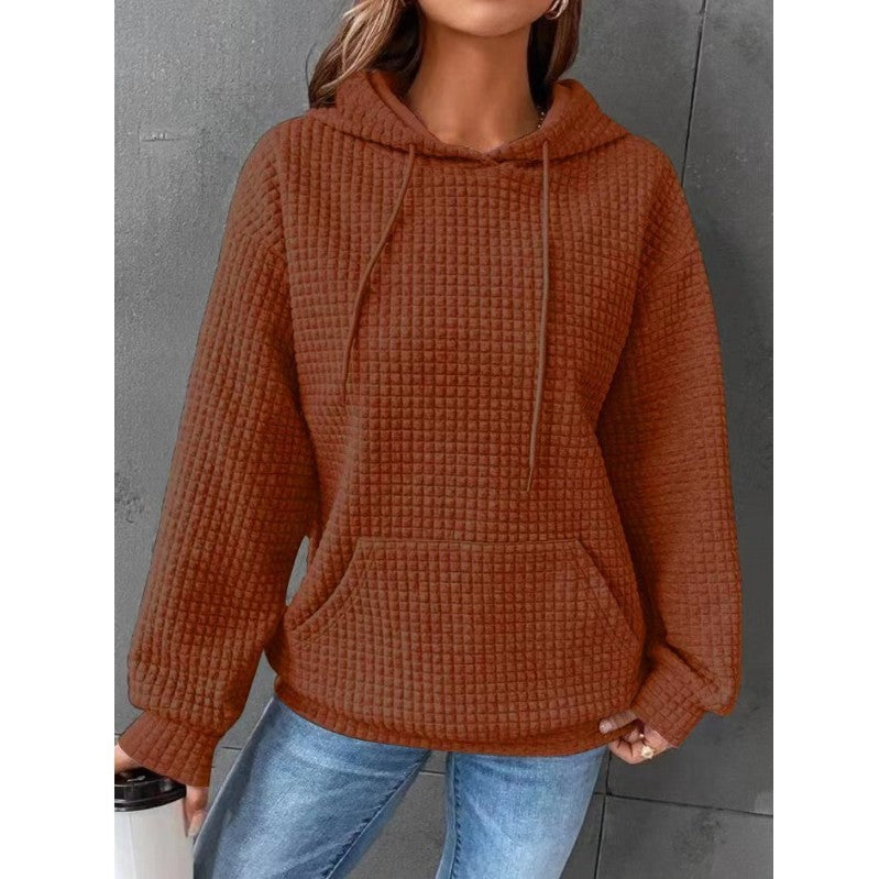 Waffle Sweatshirt Sports Long Sleeve