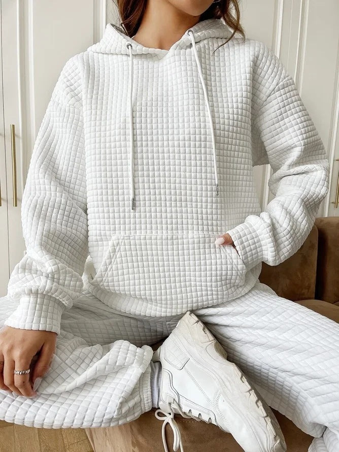 Waffle Sweatshirt Sports Long Sleeve