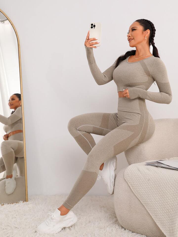 Peach Hip Workout Clothes Sportswear