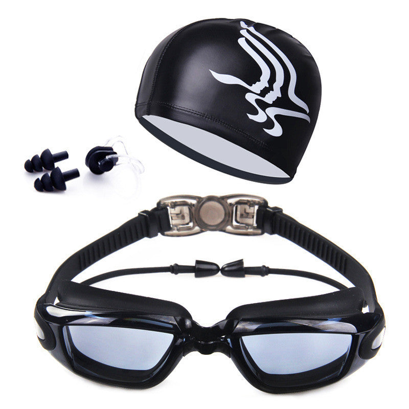 Swimming Goggles Set HD Waterproof Anti Fog