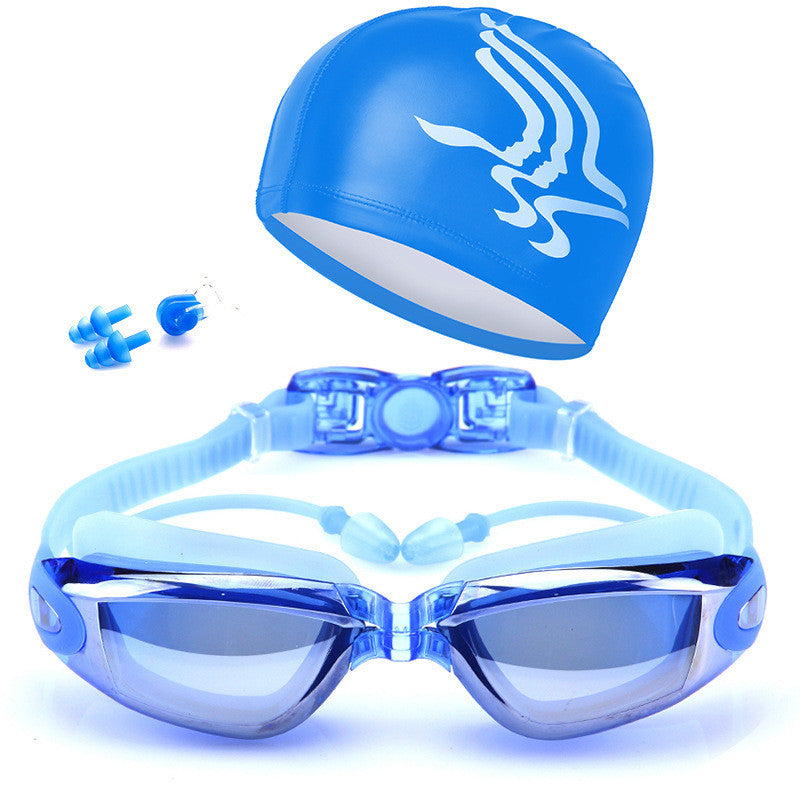Swimming Goggles Set HD Waterproof Anti Fog