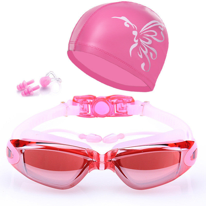 Swimming Goggles Set HD Waterproof Anti Fog