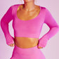 Seamless Yoga Wear Women's Sports Fitness Wear Long Sleeves