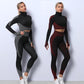 3PCS Yoga Set Seamless Sport Tracksuit