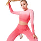 Long Sleeve Suit Women Seamless Gradient Fitness Wear