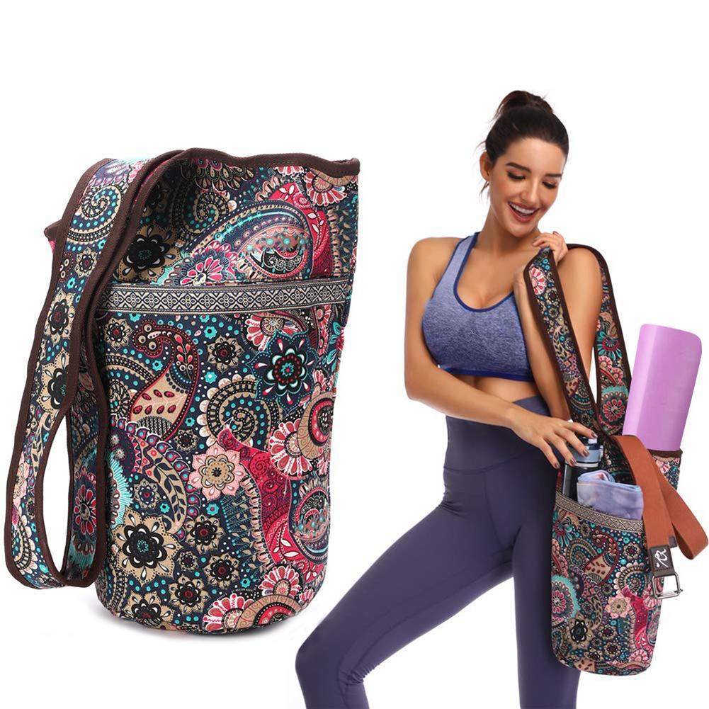 Canvas Yoga Bag Backpack with Large Size Zipper