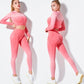 Long Sleeve Suit Women Seamless Gradient Fitness Wear