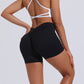 High Waist Hip Lift Back V Yoga Shorts For Women