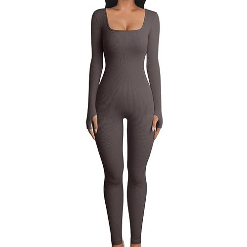 Women's Sports Jumpsuit Workout Long Sleeve