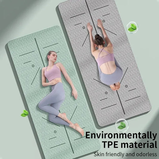 TPE Two-color Yoga Mat Thickened Non-slip