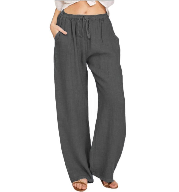 Casual Cotton Linen Loose Yoga Pants