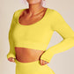 Seamless Yoga Wear Women's Sports Fitness Wear Long Sleeves