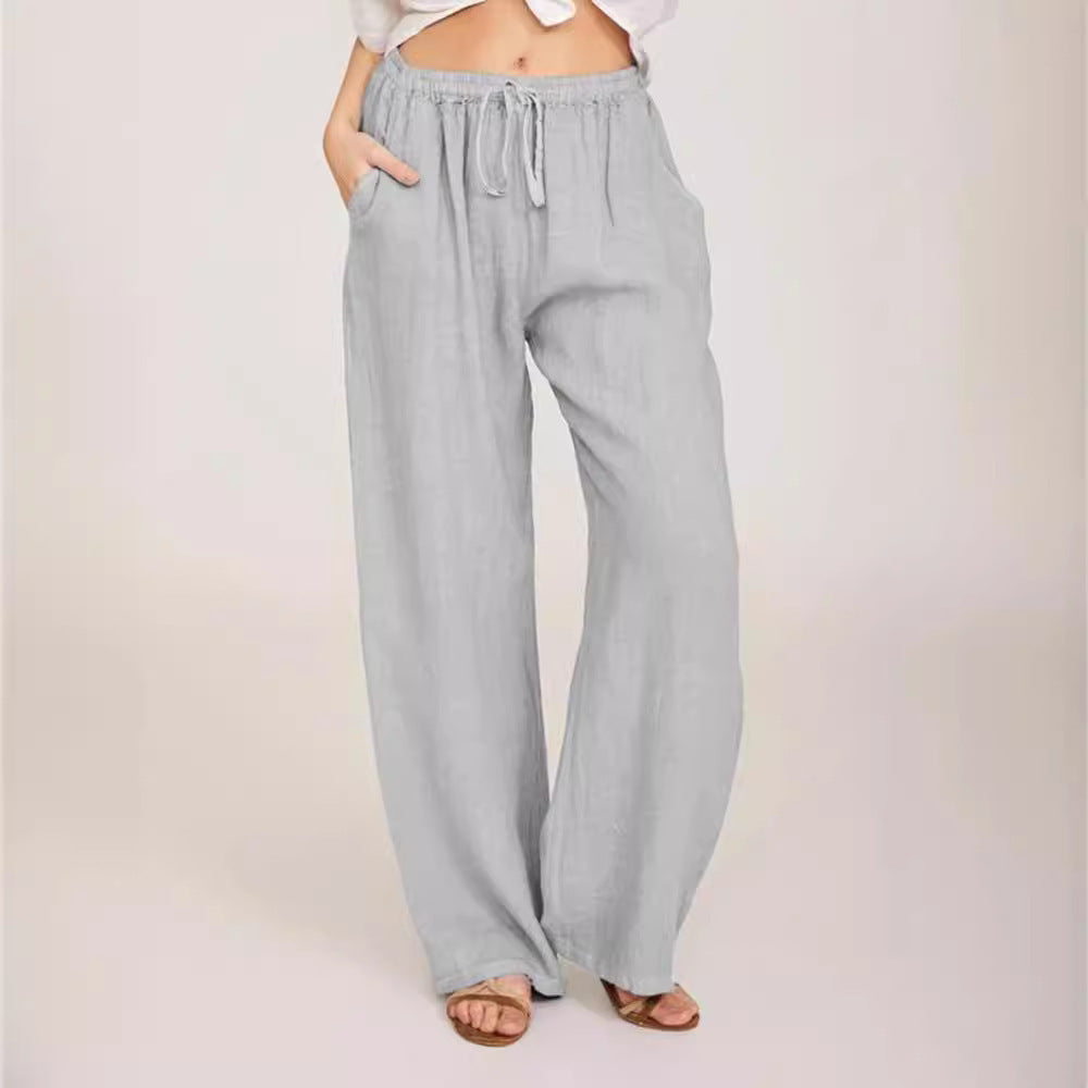 Casual Cotton Linen Loose Yoga Pants