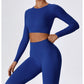 Thread Quick-drying Seamless Long Sleeve Yoga Wear Suit