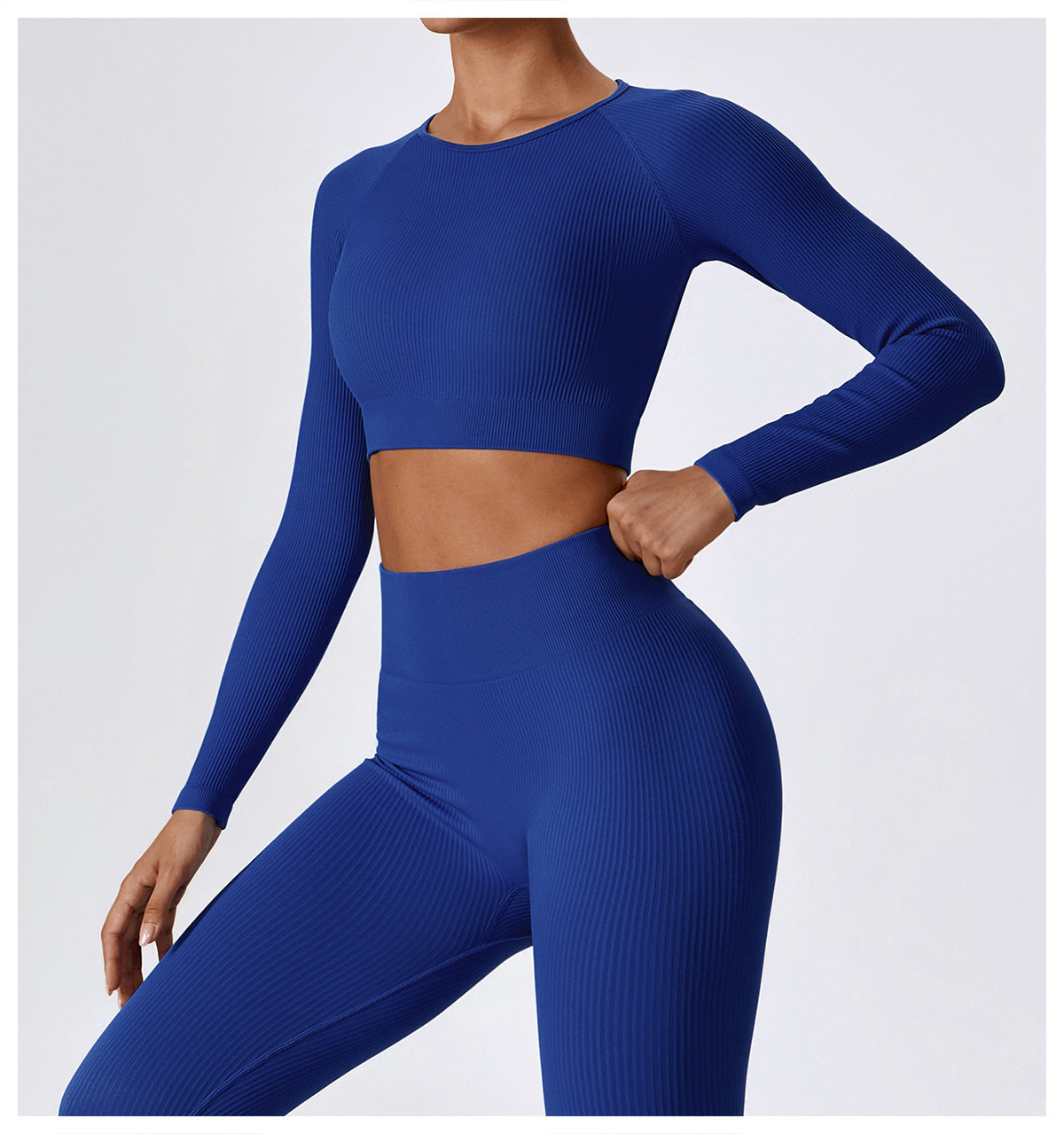 Thread Quick-drying Seamless Long Sleeve Yoga Wear Suit