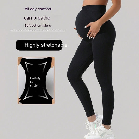 Pregnant Women Seamless Belly Support Yoga Pants