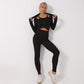 3PCS Yoga Set Seamless Sport Tracksuit