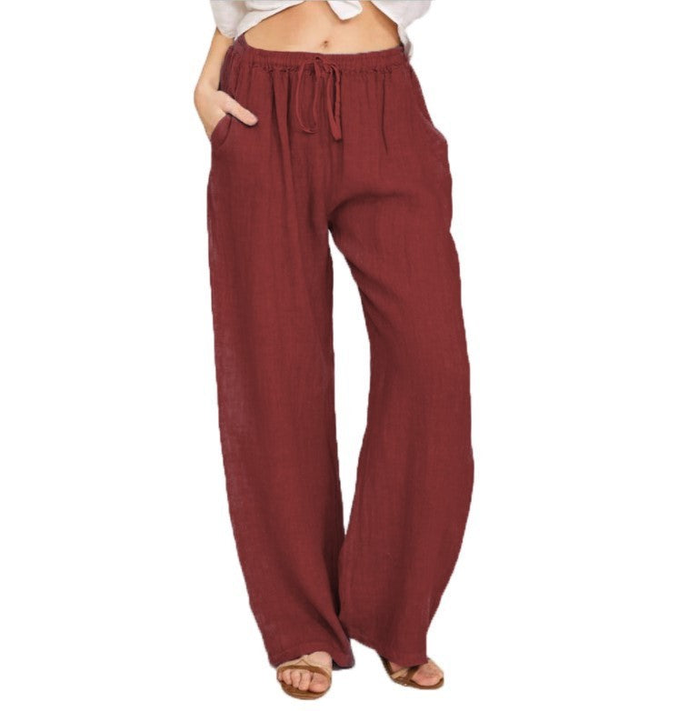 Casual Cotton Linen Loose Yoga Pants