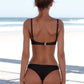 Split solid color backless bikini tight swimsuit