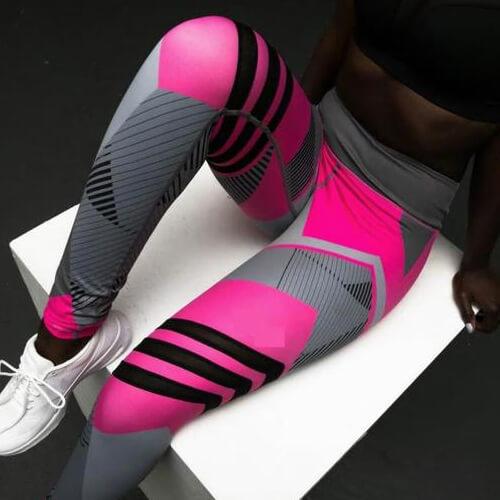 Womens Athletic Pants, Peace Love Joy Faith Graphic Style Pink Yoga  Leggings - Youarrived
