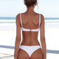 Split solid color backless bikini tight swimsuit